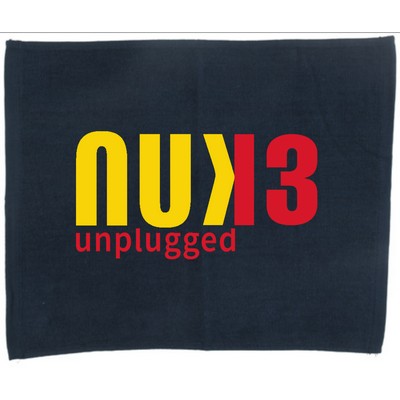 Velour Finish Sport Towel (1-color imprint) - Navy Blue