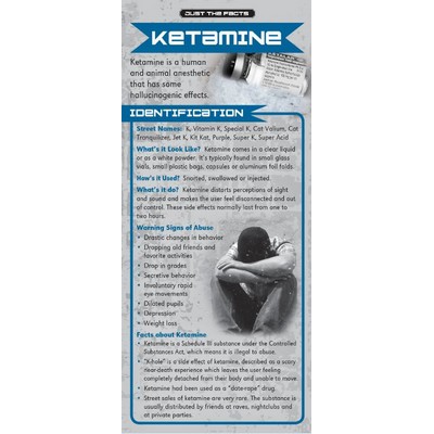 Ketamine Just the Facts Rack Card (4" x 9")