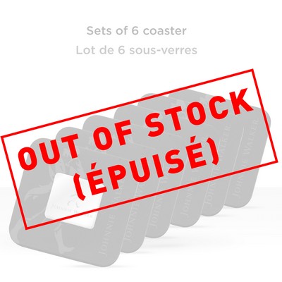 Set of Six Square Engraved Coasters