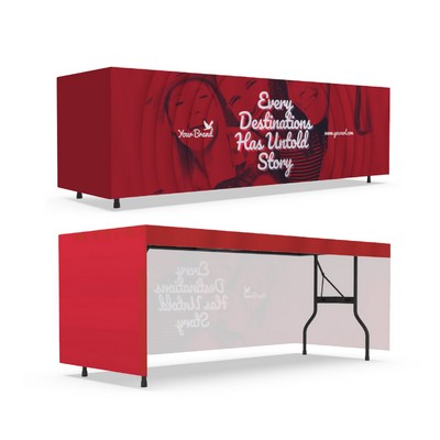 8' 3-Sided Fitted Dye Sublimated Table Cover