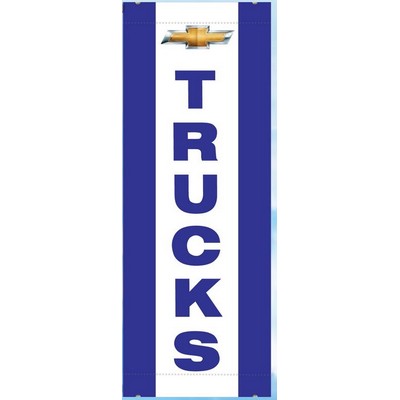 16 Oz. Chevy® Trucks Reinforced Vinyl 2-Sided Drape w/Vertical Stripes (3' x 8')