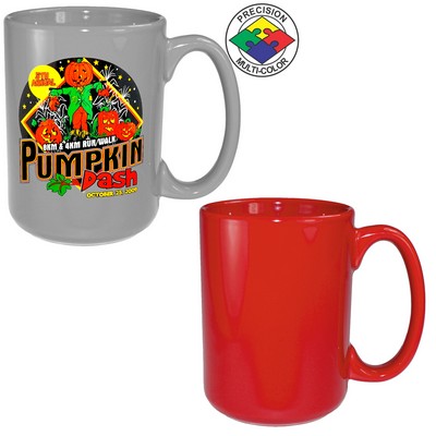 15 Oz. Bright Red El Grande Mug - Dishwasher Safe - Precision Spot Color