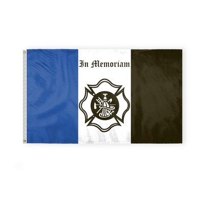 Fireman Mourning Flags 3x5 foot