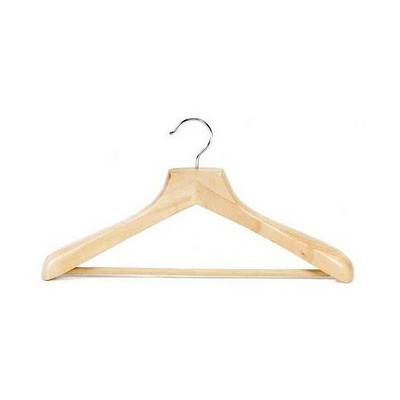 Contoured Deluxe Natural Wooden Suit Hanger