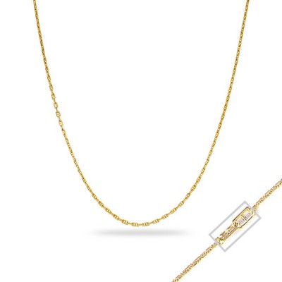 18" 14K Yellow Gold Anchor Chain Necklace - 2.25gm