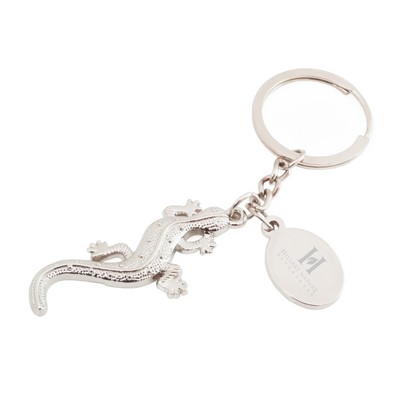 Metal Gecko Lizard Keytag
