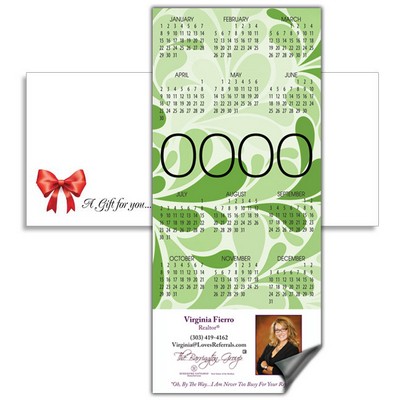 Magnetic Calendar with Envelope - Green