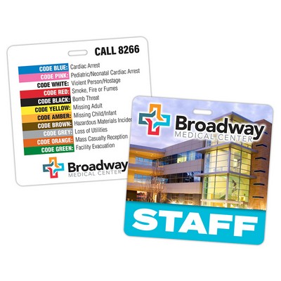 Laminated I.D./Event Badge with Punch - 4x4 - 14 pt.