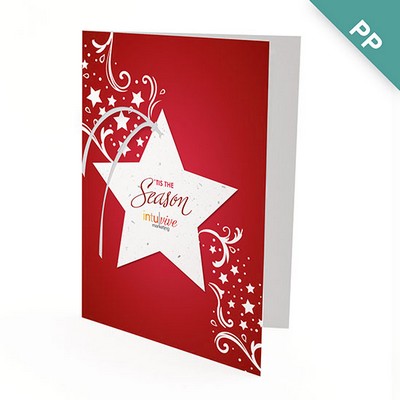 Seasonal Star Ornament Business Holiday Cards