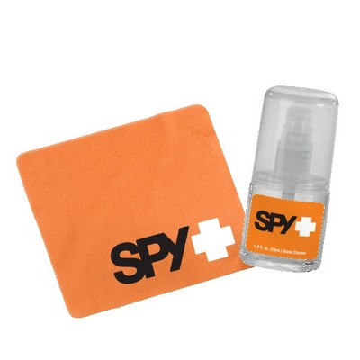 1 oz Glass/Lens Cleaner + 4" Sublimated Lens Cloth