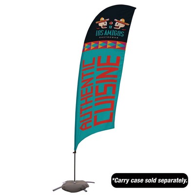 10.5' Value Razor Sail Sign Flag - 1-Sided with Cross Base