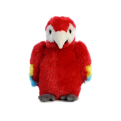 8" Scarlet Macaw Parrot Mini Flopsie Stuffed Animal