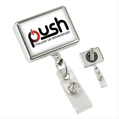 Custom Chrome Rectangular Badge Reel
