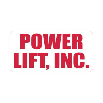 Rectangle Sticker | Round Corners | 1" x 2"| White Static | Static Back | Screen