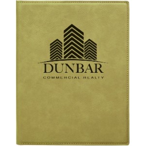 Light Brown Leatherette Portfolio (7" x 9")