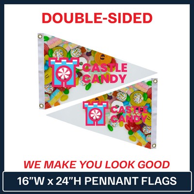 16" x 24" Pennant Flag - Double Sided