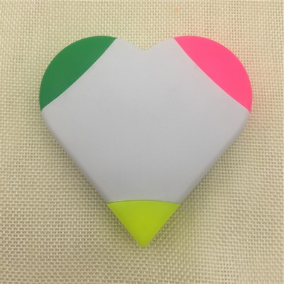 Heart Shaped 3 Colors Highlighter