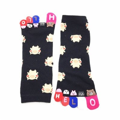 Jacquard Knitted Five Toes Socks