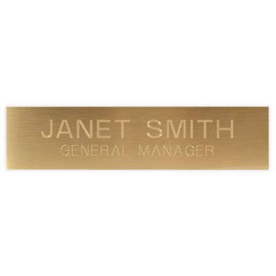 Engraved Flexibrass Sign - Horizontal, 2½" x ½"