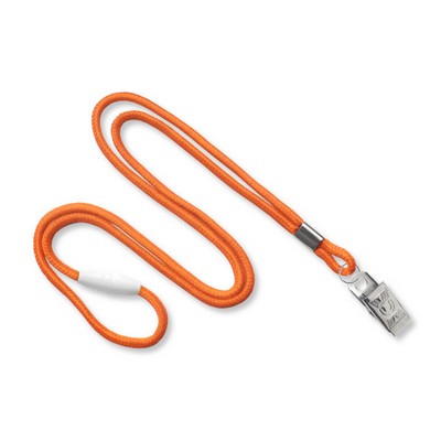 1/8" Breakaway Blank Lanyard w/Bulldog Clip (Orange)