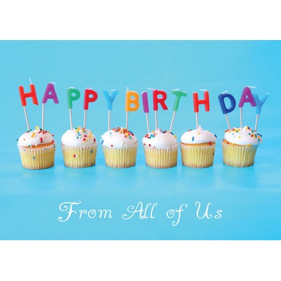 "Candle Mesage" Cupcake Birthday Card