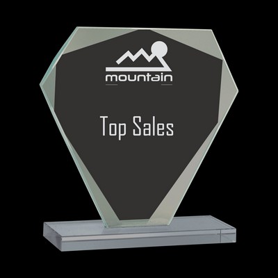 Cut Diamond Jade Glass Award (5½")