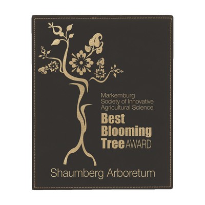 Black Laserable Leatherette Plaque (9"x12")