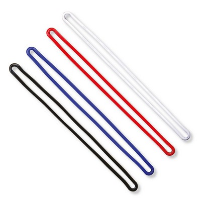 6" Flexible Vinyl Loops for luggage tags / available in red, black, blue, white