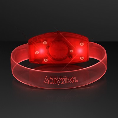 Laser Engraved - Galaxy Glow Red LED Bracelets, Patent Pending - Domestic Print
