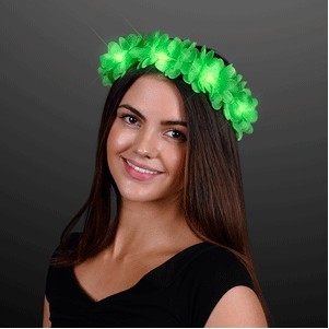 Light Up Green Clover Flower Crown - BLANK