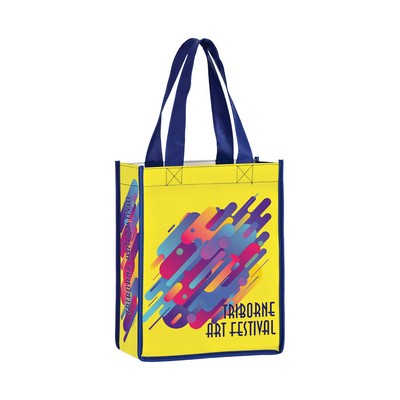 Full Coverage OPP Laminated Non-Woven Tote Bag w/ Full Color (8"x4"x10")