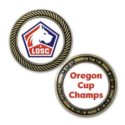 Rope/Star Dimensionally Printed Challenge Coin (Made in USA)