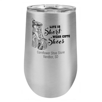 16 Oz. Polar Camel Stemless Wine Tumbler with Clear Lid