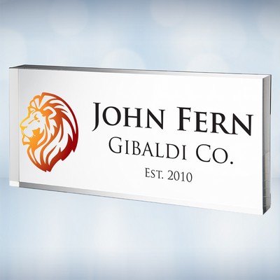 Color Imprinted Acrylic Executive Nameplate