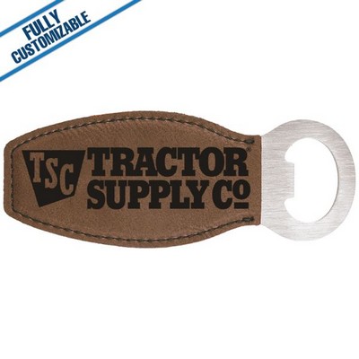 Brown Leatherette - Bottle Opener With Magnet