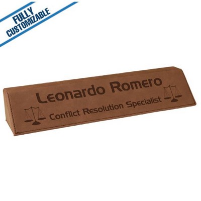 Brown Leatherette - 10.5" Desk Wedge