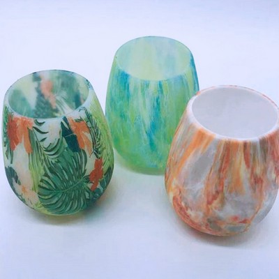 Silicon Wine Cup with Water Heat Transfer Print