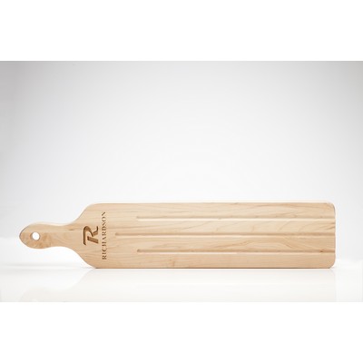 WriteOnWood Westmount Maple Paddle Cutting Board (24" x 5" x 3/4")