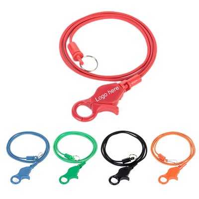 20" L Casino Bungee Cord Card Holder w/ One Color Logo