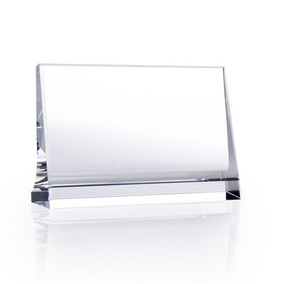 Horizontal Plaque Optic Crystal Award - Small