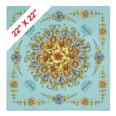22" X 22" Polyester Square Bandanna (Full Color)