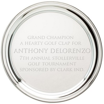 11" Chrome Plated Chippendale High Polished Plate