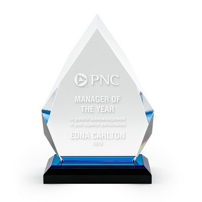 6¾" Tall Blue Diamond Acrylic Award
