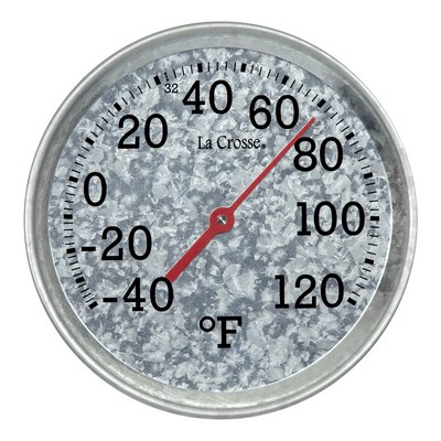 8" Galvanized Metal Thermometer