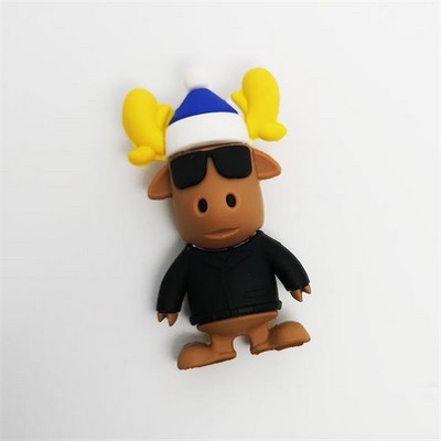 4GB Novelty Holiday USB - Cool Reindeer