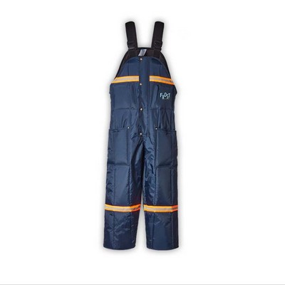 Freezer Bib Overall, Blue, Insulated, 840 Denier