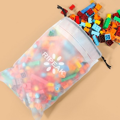 7.9 x 11" Double Drawstring Pouch Waterproof Candy Jewelry Party Wedding Favor Present Bag