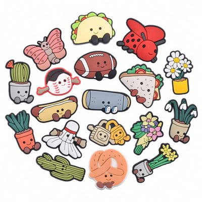 Different PVC Shoe Charms Fits for Clog Shoes Decorations Bracelet Party Gifts