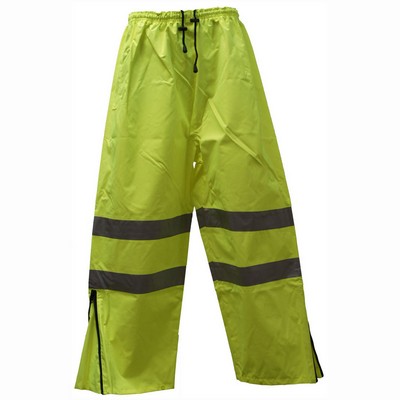 ANSI/ISEA 107-2015 ALL LIME Class E Waterproof Draw String Rain Pants
