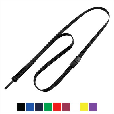 3/8" Tube Blank Lanyard with Breakaway (Narrow Plastic J-Hook)
